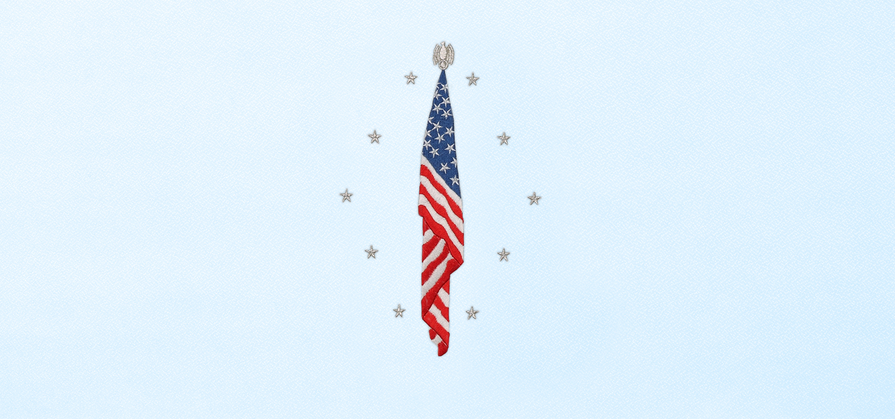 P 550 BL Flag At Rest Blue Faux